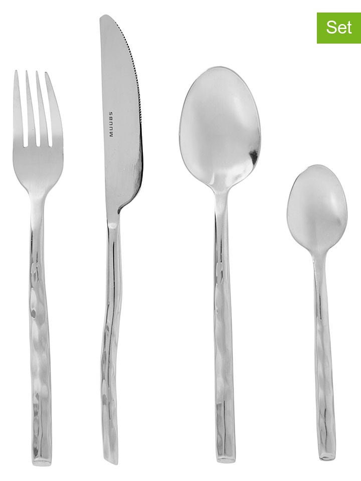 Muubs 16tlg. Poliertes Edelstahl-Besteckset "Uta" - onesize