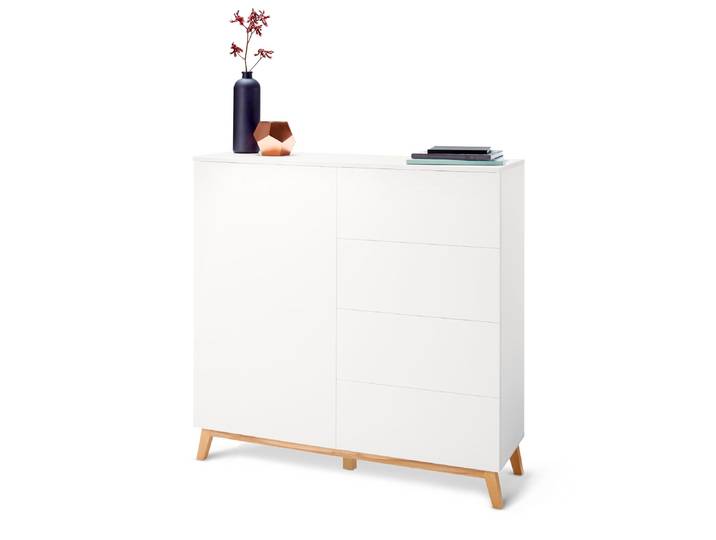 Tchibo - Kommode - 120x38x117,5cm - braun - Holz / Eschen-Massivholz