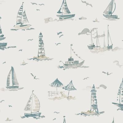 NuWallpaper Set Sail Taupe Peel and Stick Wallpaper - N/A