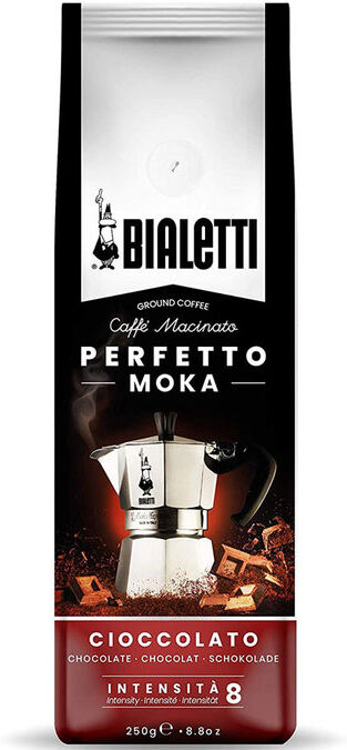 Bialetti - Perfetto Moka Schokolade Aromatisiert, Gemahlener Kaffee 250 G - MaxiCoffee