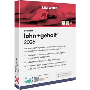 Lexware Finanzsoftware Lohn+Gehalt 2026, Windows, Jahreslizenz, Vollversion, deutsch