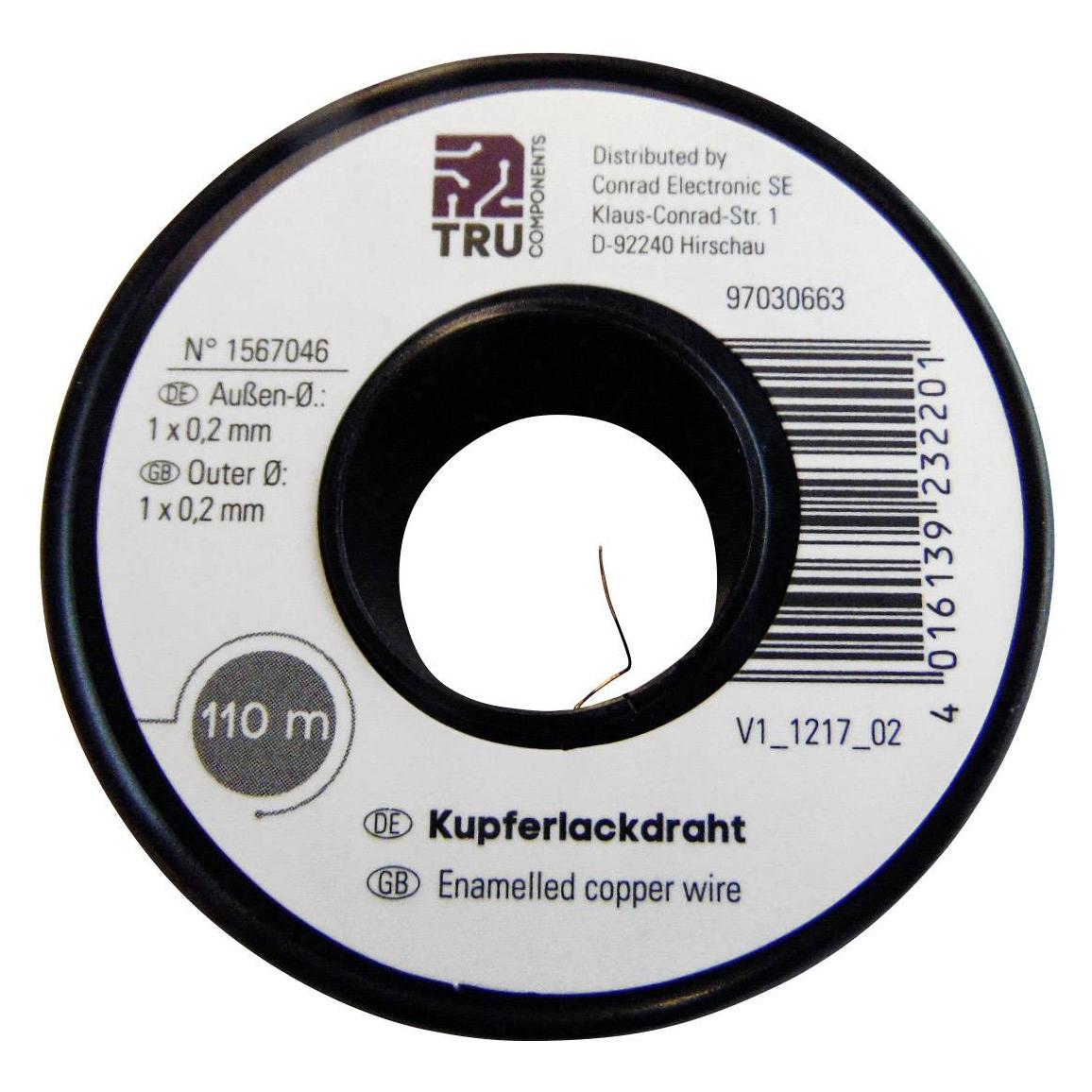 Tru Components Kupferlackdraht (35 m) (1567048)