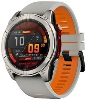 CaseAndConnect FF8 Pro AMOLED Smart Watch With Health Monitoring Bluetooth Calling Multi Sport Modes 5ATM Waterproof grey Orange