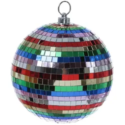 SATISFIRE Spiegelkugel 20cm mehrfarbig Discokugel Mirrorball Party Disko Deko