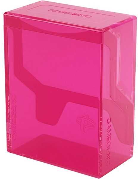 Bastion 50+ XL: Pink by Gamegenic - Compact Deck Protection for Larger Card Decks, Translucent Design, Secure Click-Lock Closure