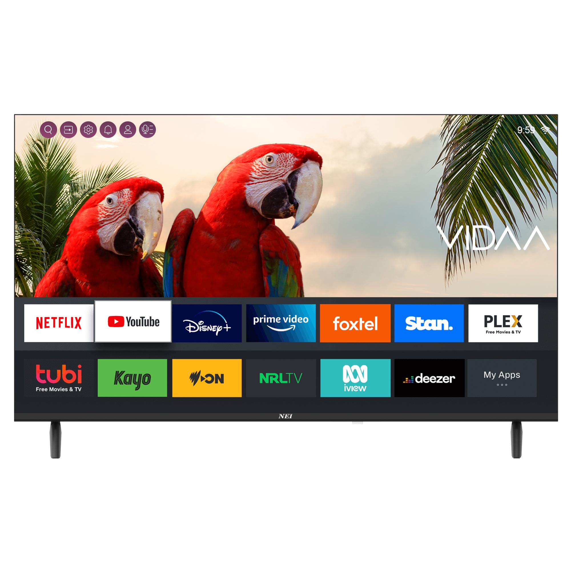 NEI 43NE6901 Smart TV 43 Zoll (109 cm) 4K Ultra HD, VIDAA OS, Wi-Fi Dual-Band, Hotelmodus,