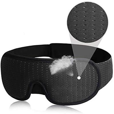 Uplift Picks 3D Sleep Mask Blackout Soft Padded Eye Mask For Comfortable Rest black