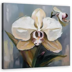 WANDBILD gemalte orchidee blume