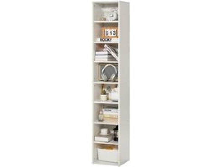VEVOR Bücherregal mit 8 rechteckigen Fächern & höhenverstellbarem Regal, 180 cm hohe Standregal Aufbewahrungsregal aus Holz, Ausstellungsregal für Wohnzimmer Schlafzimmer Arbeitszimmer Weiß