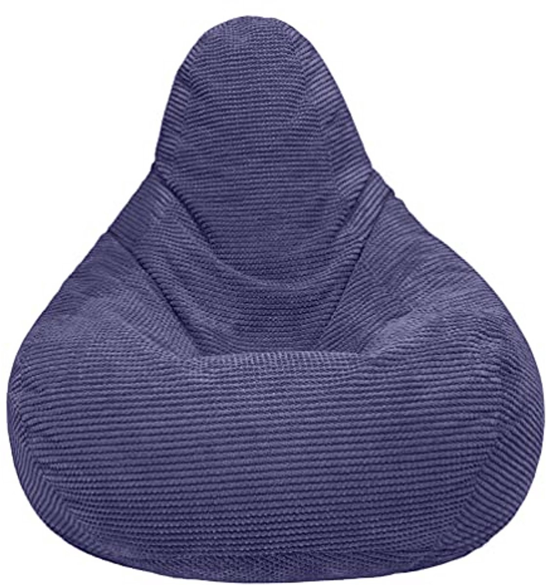 Ergonomische Hoge Rug Zitzak voor Volwassenen - Corduroy Stof - Paars