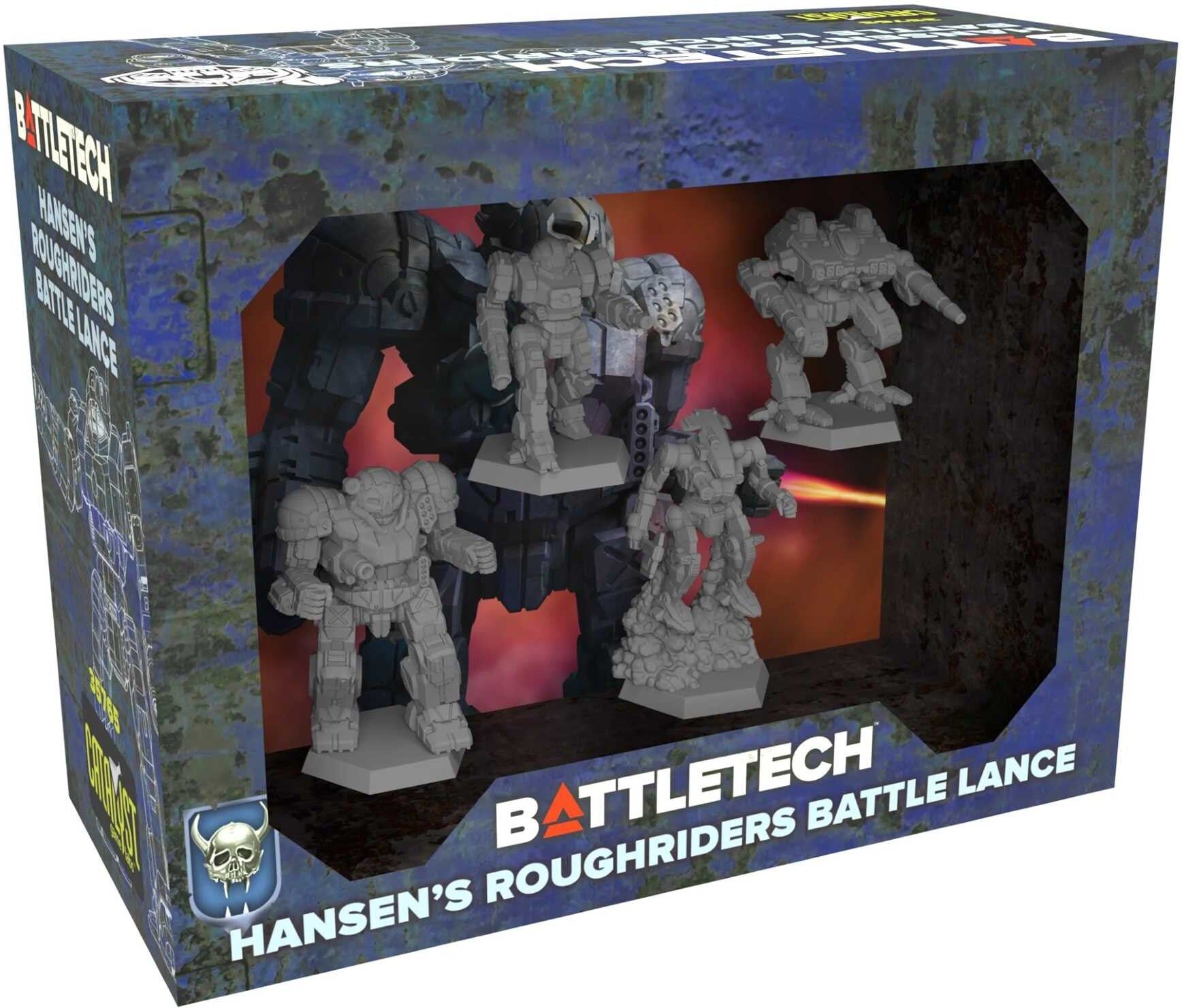 BattleTech Hansen’s Roughriders Battle Lance Miniatures by Catalyst Game Labs - Official BattleTech Miniatures Set - Ages 14+