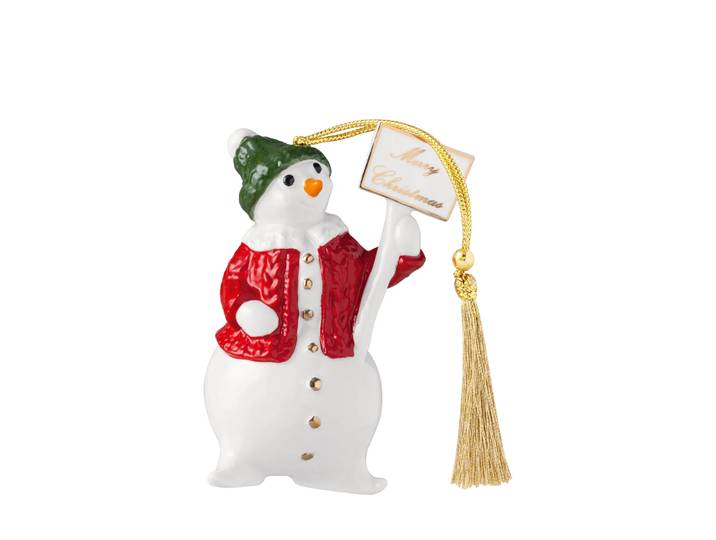 Villeroy & Boch Suspension en bonhomme de neige Christmas Classics Blanc