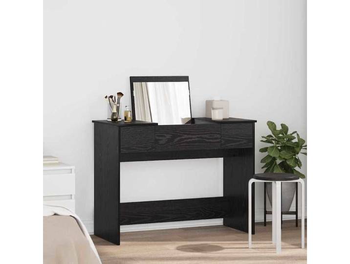 1pc Coiffeuse Femme pour Chambre - Magnifique Noir Table de cosmétiques moderne - avec tiroir Chêne noir 100x45x76cm CL7345299