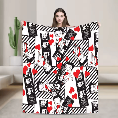 Inspire Curations Betty Boop Soft Plush Flannel Throw Blanket 13 127x153cm