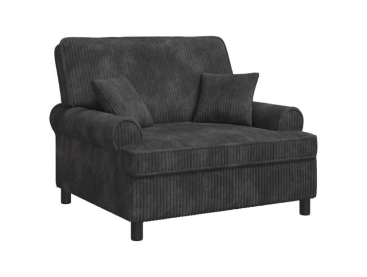 HFXHIJXQ XXL Loungesessel mit 2 Kissen Polstersessel Dunkelgrau Breiter Relaxsessel mit weicher Polsterung und zwei Kissen für gemütliche Stunden im Wohnzimmer oder Schlafzimmer.