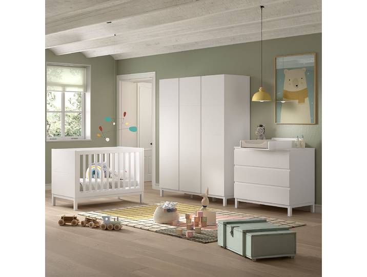 Ensemble chambre bébé 4 pcs 149cm Blanc