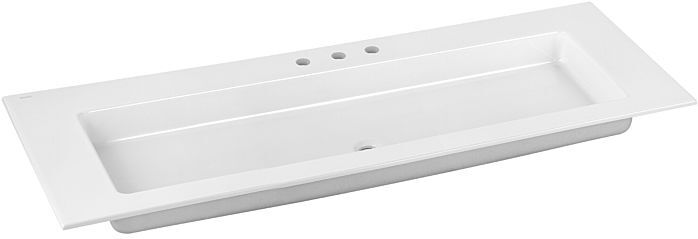Keuco Royal 60 Keramik-Waschtisch 32160311403 140,5x53,8cm, weiß, mit 3 Hahnlöchern und Überlaufsystem Clou