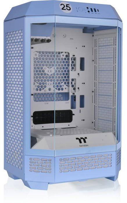Mini-Tower-PC-Gehäuse Thermaltake The Tower 300, Micro-ATX, 2x 140mm Lüfter, Gehärtetes Glas, Himmelblau