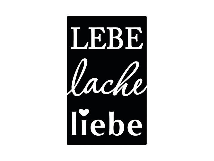 Rayher Labels Lebe Lache Liebe 4 × 6.5 cm 1 Stück