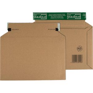 progress Versandtaschen Premium, W05.02 braun, B5+, ohne Fenster, haftklebend, aus Karton, 25 Stück