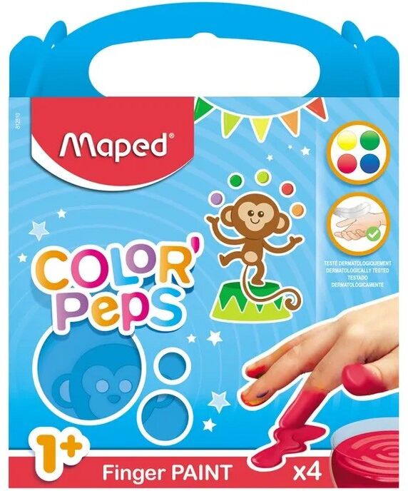 4 pots peinture au doigt Color'Peps - Maped