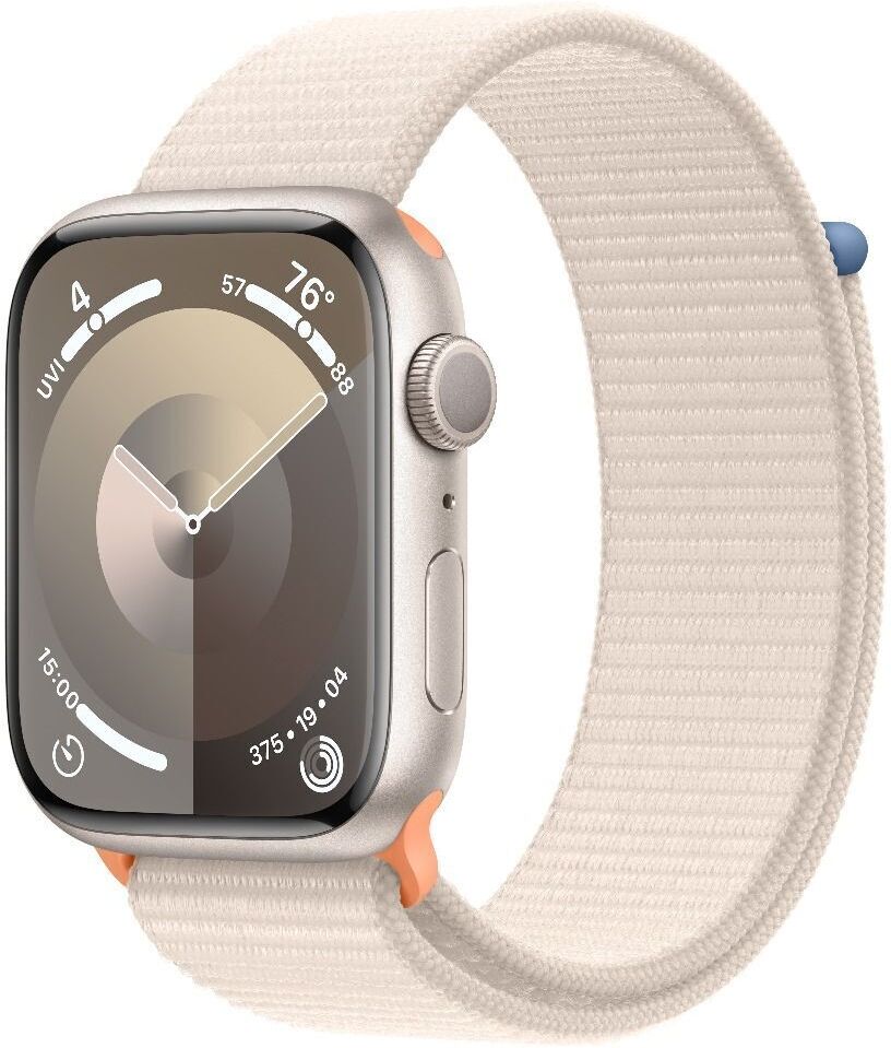 Apple Watch Series 9 Aluminium 45 mm (2023)   GPS   Polarstern   Sport Loop Polarstern - Refurbished