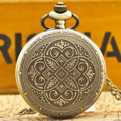 ModernMart Vintage Steampunk Pocket Watch Necklace Flip Top Quartz Gift For Men And Women Vintage Steampunk Pocket Watch Necklace Flip Top Quartz Gift For Men And Women