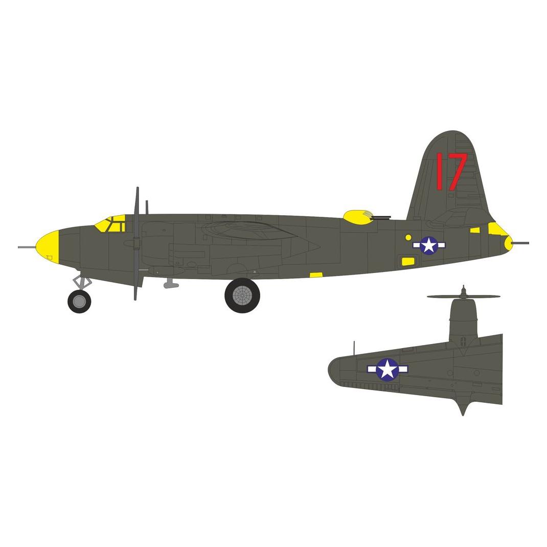 Eduard B-26C-45 Marauder US national insignia & tail marking for ICM (EX1189)