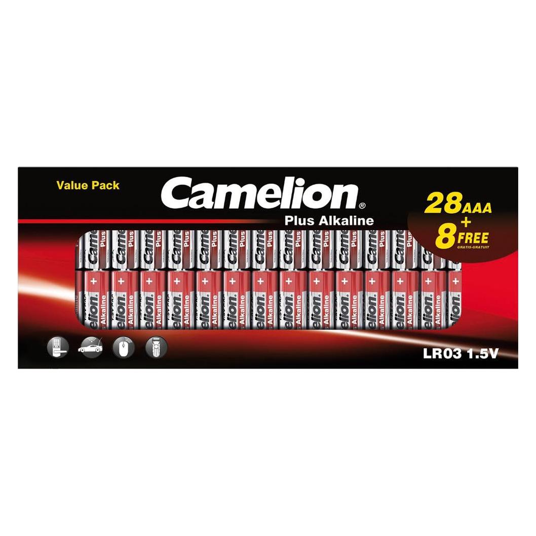 Camelion Batterie Plus Alkaline LR03 Micro AAA 28+8 Stk. (36 Stk., AAA, 1250 mAh) (11028803)
