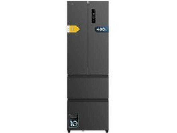 Cecotec Refrigerateur Congelateur 4 Portes Française Bolero CoolMarket Combi F2D 400 Dark E. Réfrigérateur 400L inox foncé