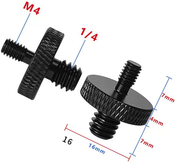 INF Adaptateur de filetage de support 1/4" vers M10 - paquet de 5 M4