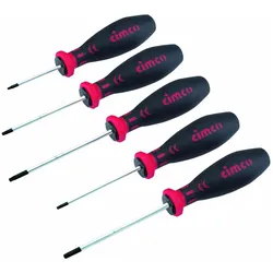 Cimco, Schraubenzieher, TORX Schraubendrehe Sortiment mit Bohrung 5 teilig (Pin-torx)