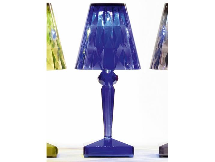 Kartell LED-Tischleuchte Battery blau, Designer Ferruccio Laviani, 13x22x13 cm