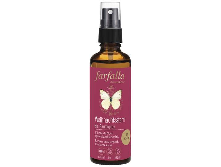 farfalla Weihnachtsstern, Zimt, Festlicher Bio-Raumspray, 75ml
