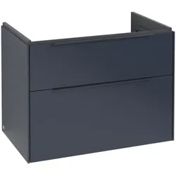 Villeroy & Boch Subway 3.0 Waschbeckenunterschrank, LED-Beleuchtung, 2 Auszüge, 772x576x478mm, C574L2VQ, Farbe: Front/Korpus: Marine Blue, Griff: Marine Blue