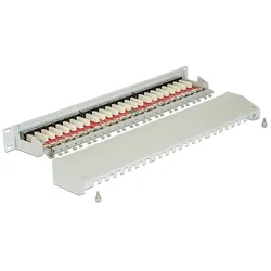 Delock Patch Panel RJ-45 X 24, Server Zubehör, Grau
