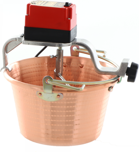 NuovaFac Cuoca Automatica - Paiolo in rame elettrico martellato per polenta base piana 9L - 24W
