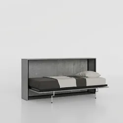 Itamoby Horizontales Kando-Einzelbett aus Zement mit Matratze Klappbett