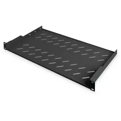 Digitus Fachboden 19"-Schränke festeinbau ab 400mm Tiefe bis 15kg 1HE RAL9005 schwarz (DN-19 TRAY-1-SW)