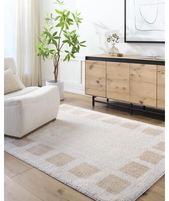 Livabliss Fossay Shag Modern & Contemporary Checkered Washable Area Rug