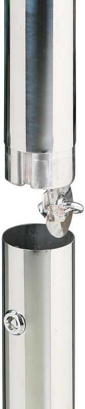 B2B Partner Standaschenbecher für draußen, 920 x 180 x 180 mm, Edelstahl glänzend