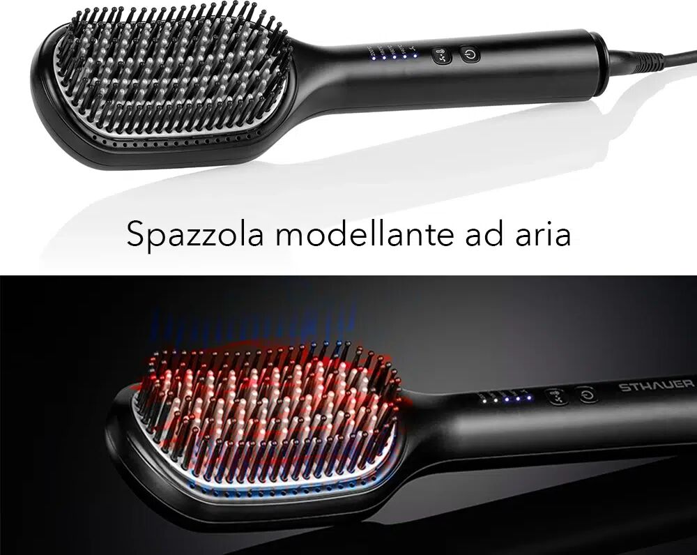 Xanitalia MAGIC BRUSH – Spazzola Modellante ad Aria con Tecnologia Ionica e Piatti Riscaldati