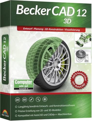 Markt & Technik 80861 BeckerCAD 12 3D Vollversion, 1 Lizenz Windows CAD-Software