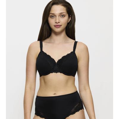 Minimizer-BH TRIUMPH "Ladyform Soft", Damen, Gr. 80, Cup E, schwarz, Microtouch, Obermaterial: 43% Polyamid, 40% Polyester, 17% Elasthan, leicht glänzend, unifarben, BHs Minimizer-BH, verkleinert die Brust optisch um eine Cup-Größe