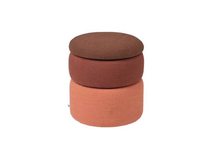 Broste Copenhagen Pouf Pond 42 cm Teintes rouillées