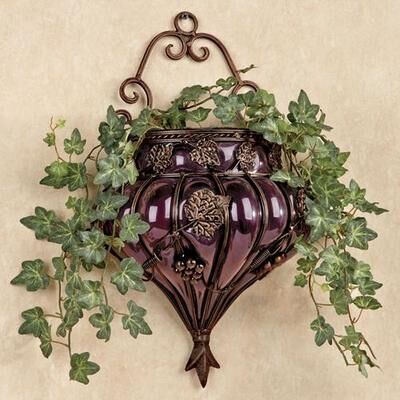 Touch of Class Grape Wall Vase Purple , Purple