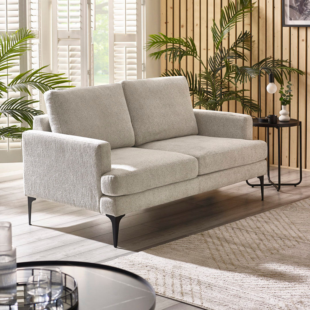 Latitude Run Chenille Sofa Cream 2