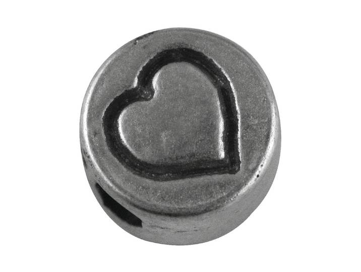 Rayher Metall-Perlen Herz 7 mm 5 Stück