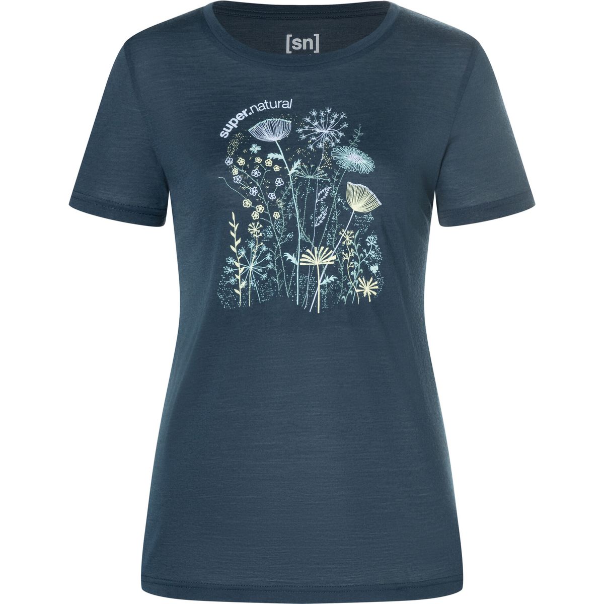 Super.Natural W Rock Flowers Tee blueberry/various (W55) L SNWP03186W55L