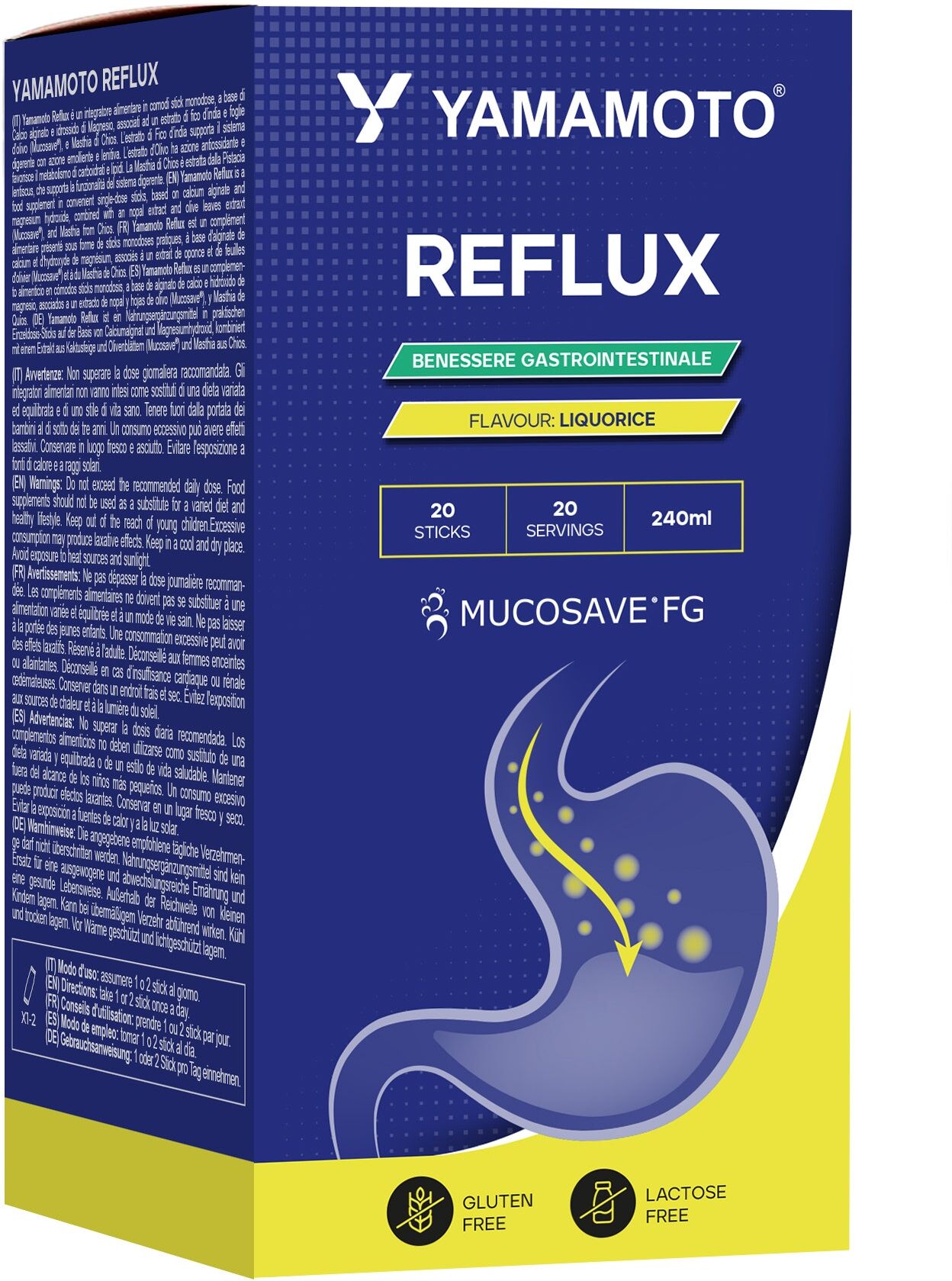 YAMAMOTO RESEARCH Yamamoto Reflux 20 Sticks Liquidi Da 12 Ml 